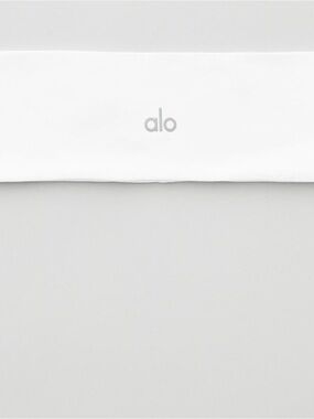 Alo White Headband with Subtle Logo New